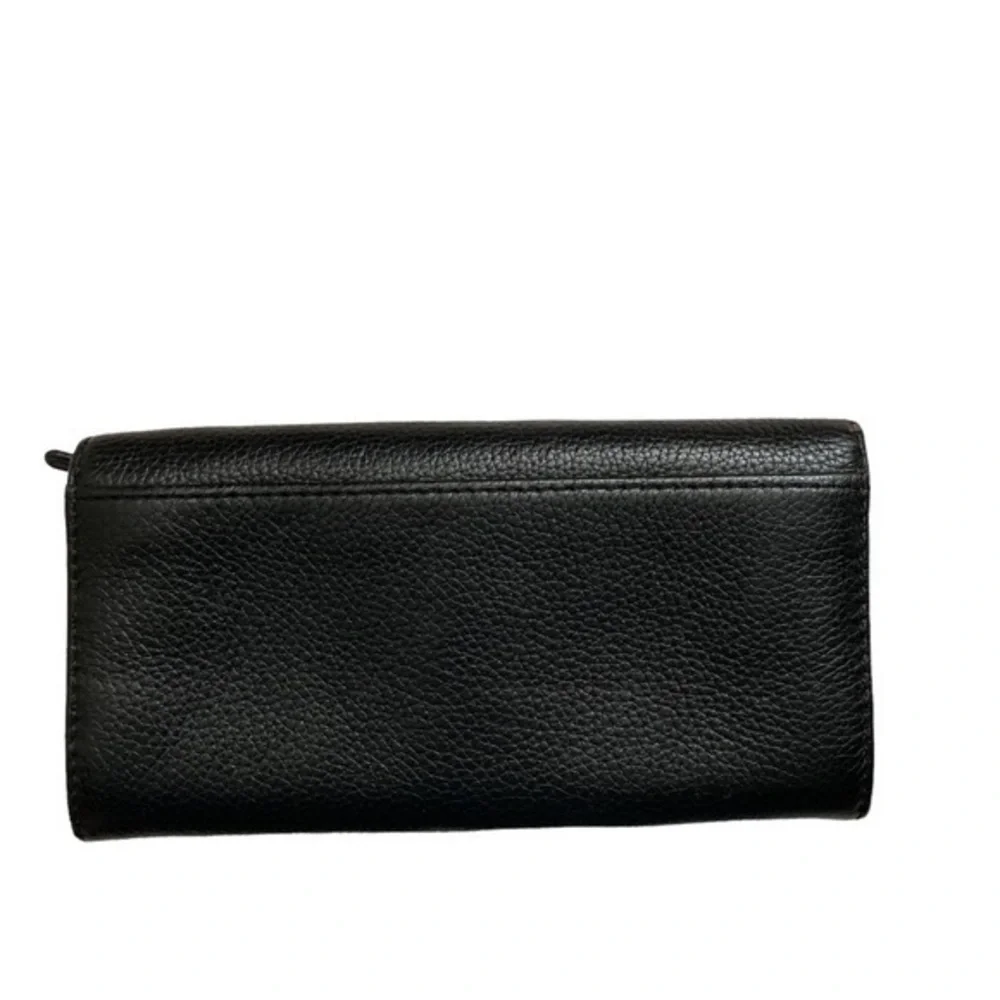 Michael kors black leather logo wallet